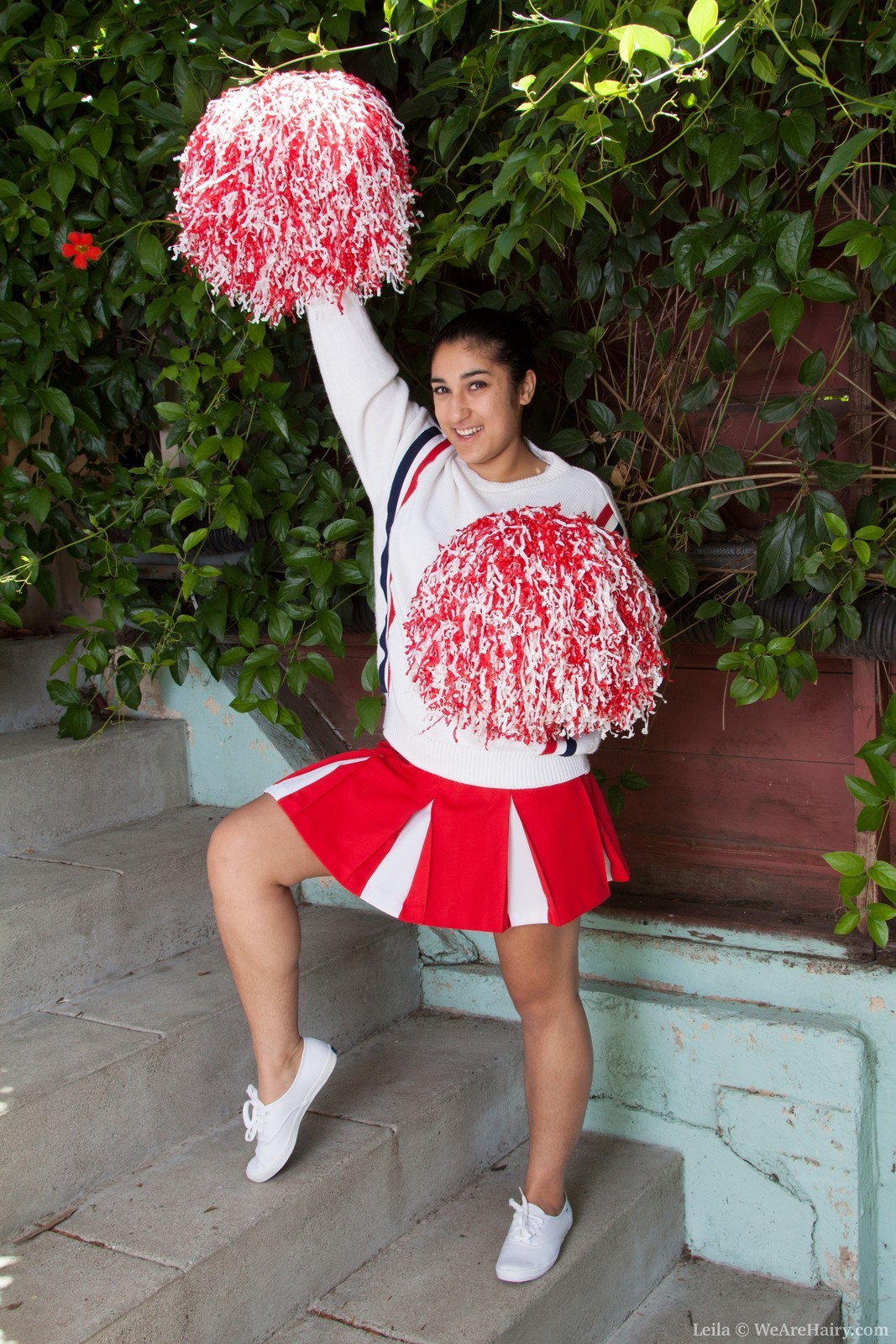 Ugly / Hairy  Indian Cheerleader Leila Undresses — 12